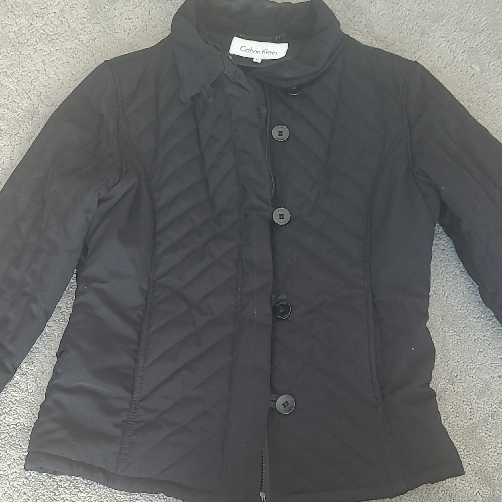 Calvin Klein Black Button-Up Jacket
